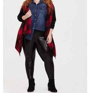 TORRID | PLUS SIZE 1 NWT leggings Platinum Black Sequin